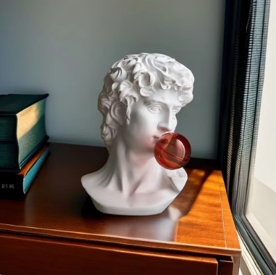 近代アート ガムを膨らました ダビデ像 ルネサンス フィレンツェ