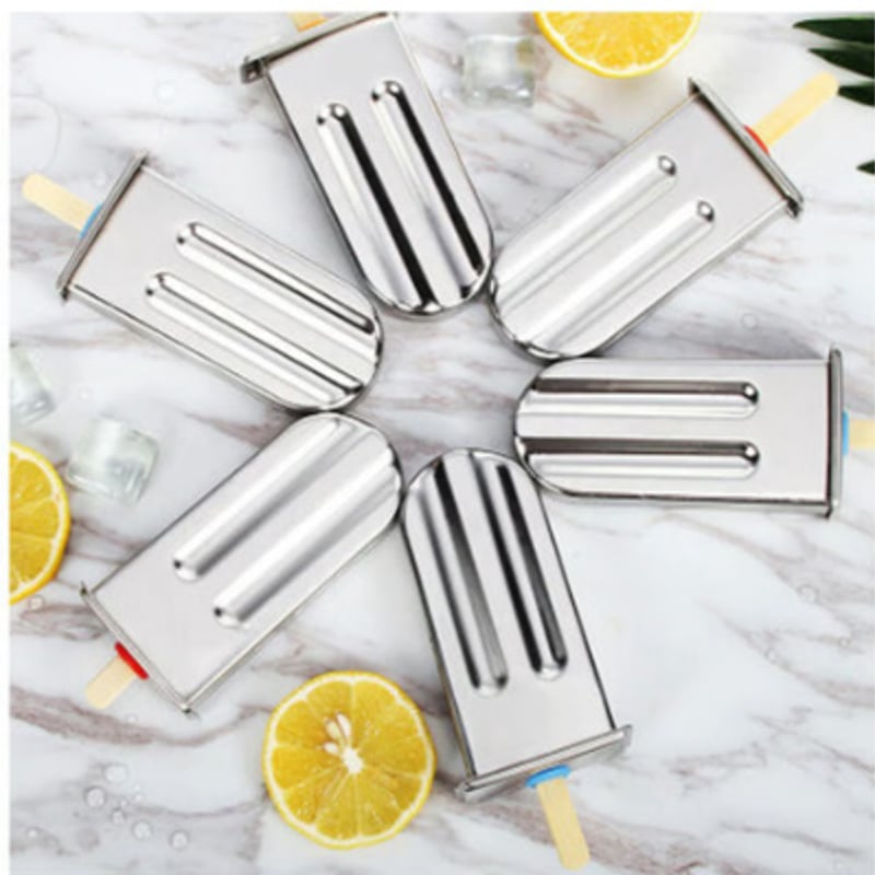 アイスキャンディー】 型 10個＋ホルダー ステンレス 小さめ 簡単 家庭