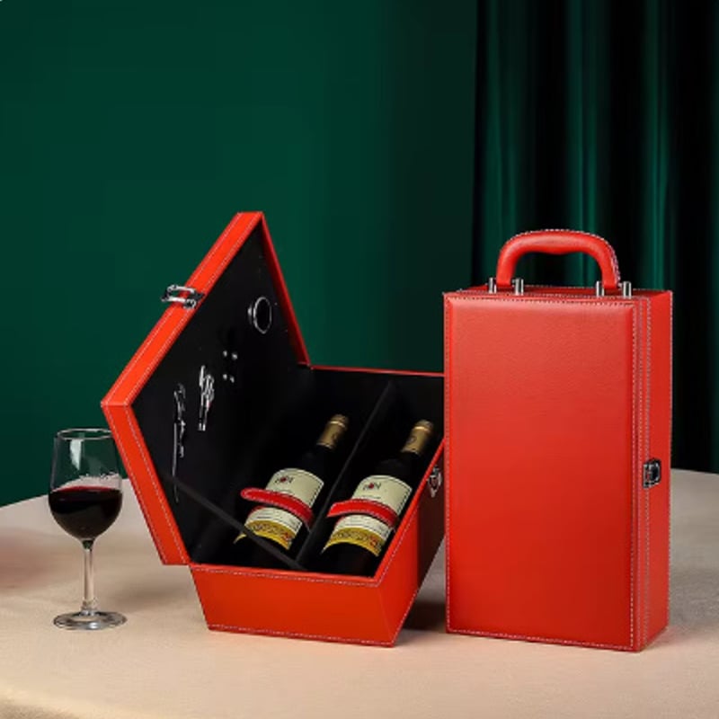 3色展開】 ワインボトルケース 2本収納 アウトドア 飲食店 BAR 旅行
