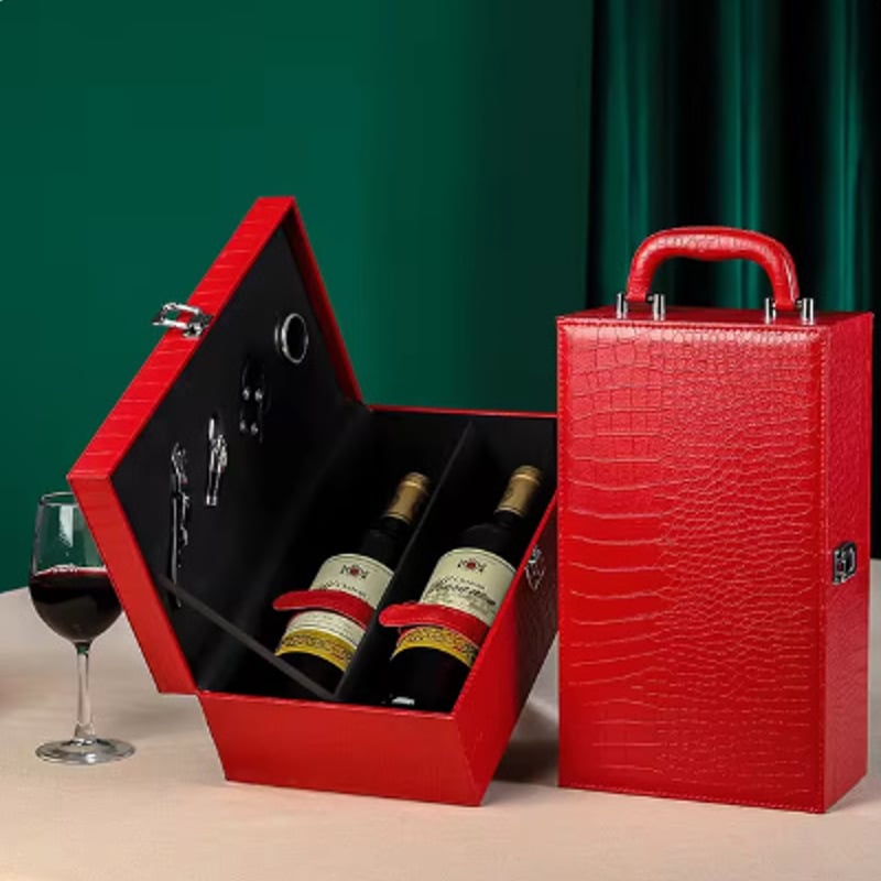 3色展開】 ワインボトルケース 2本収納 アウトドア 飲食店 BAR 旅行