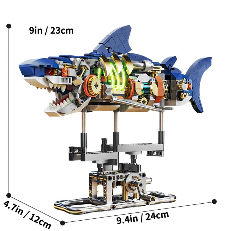 ロケット　サメ　シャーク・B64　発光　模型　フィギュア　組み立て　アートトイ Amazon | Eden Toys メガロドン ホホジロザメ サメ リアル 海洋