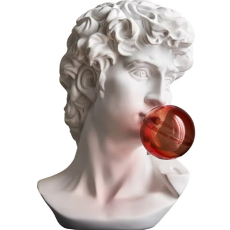 近代アート ガムを膨らました ダビデ像 ルネサンス フィレンツェ