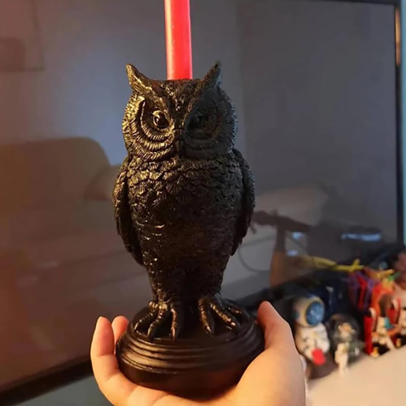 ゴシック カラス フクロウ キャンドルホルダー ろうそく台 ハロウィン