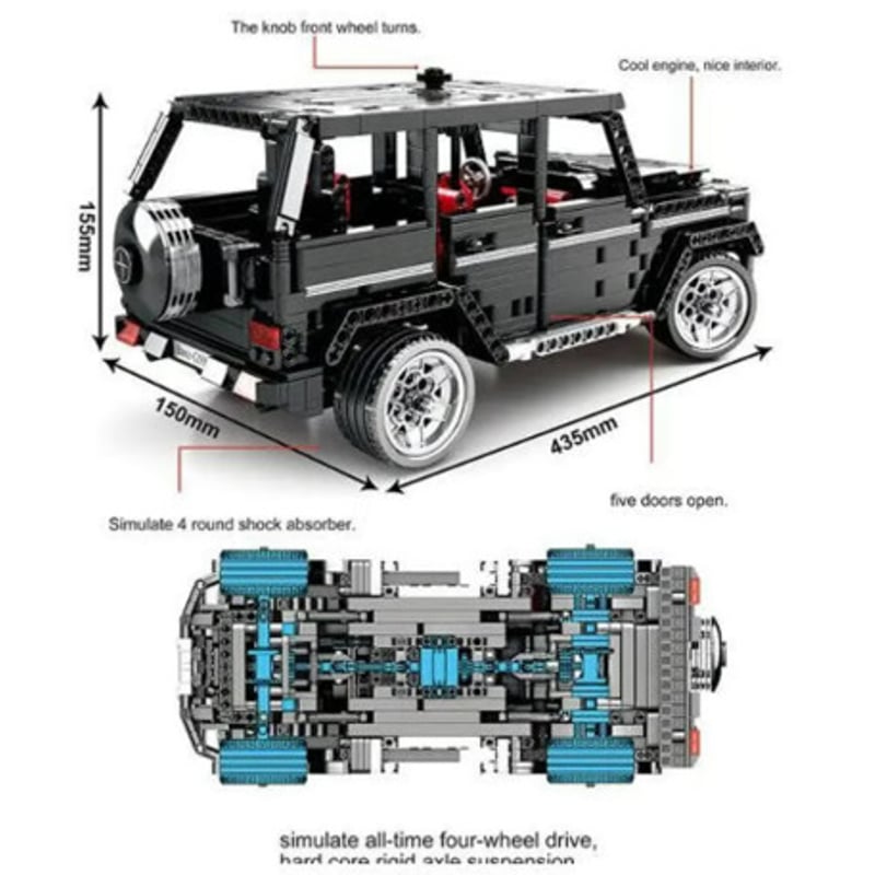 レゴ互換 メルセデス・ベンツ g500 オフロード 1343ピース LEGO互換品(テクニック レゴ互換 メルセデス・ベンツ g500 オフロード 1343ピース LEGO互換品(テクニック