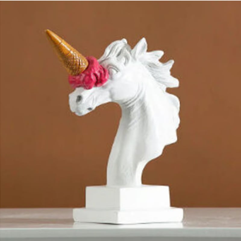 モダン抽象顔形状レジン彫刻 セレニティ彫刻 – モダン抽象アートの顔とハチドリ 上品なホーム