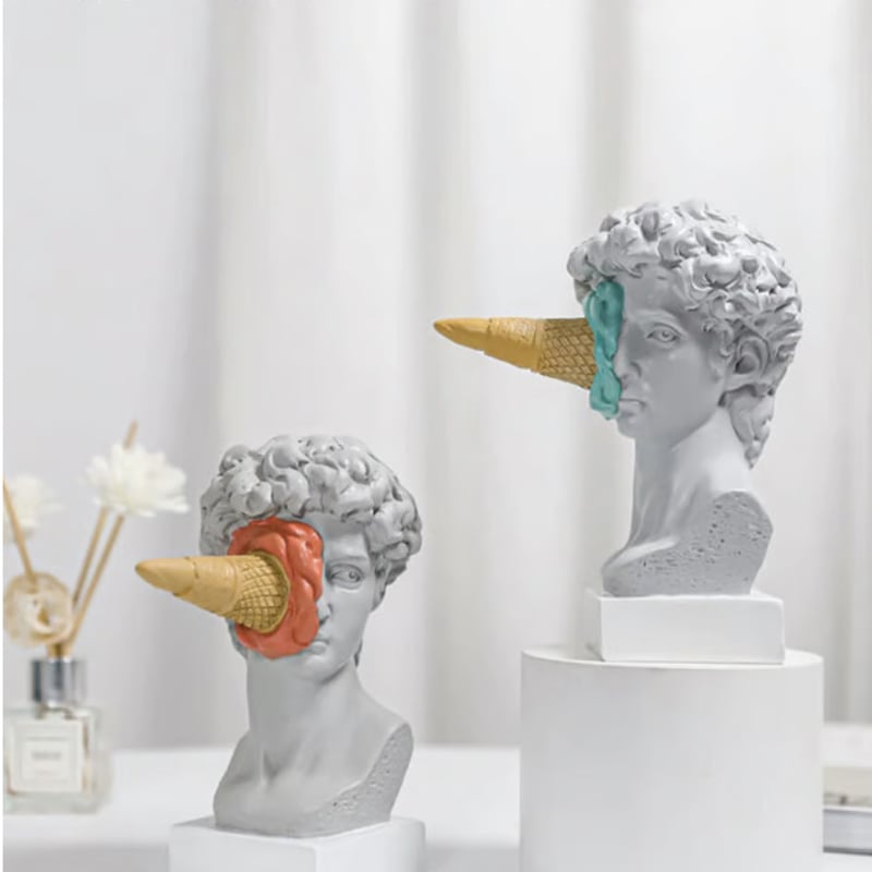 3色展開】近代アート アイスが直撃した ダビデ像 ルネサンス