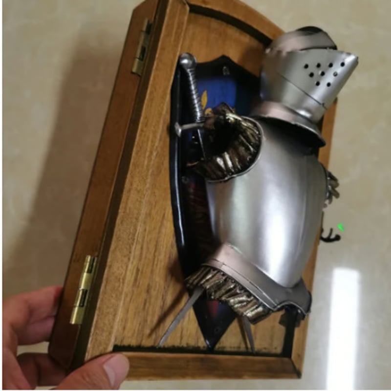 欧風レトロな壁のアクセサリー、中世甲冑の鍵の収納ボックス 欧風レトロな壁のアクセサリー、中世甲冑の鍵の収納ボックス