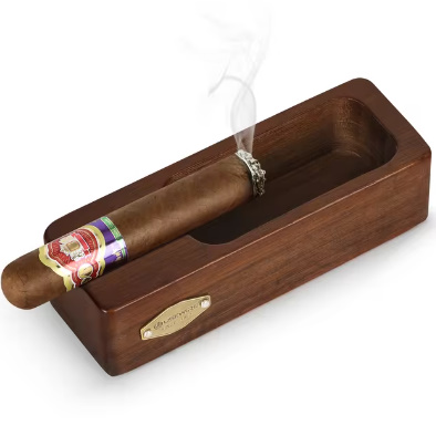 葉巻灰皿 シガーアッシュトレイ 木製 おしゃれ 高級感 葉巻 長方形