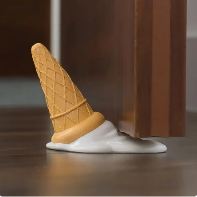 ソフトクリーム型 ドアストッパー 差し込みタイプ 戸当たり 自宅 倉庫