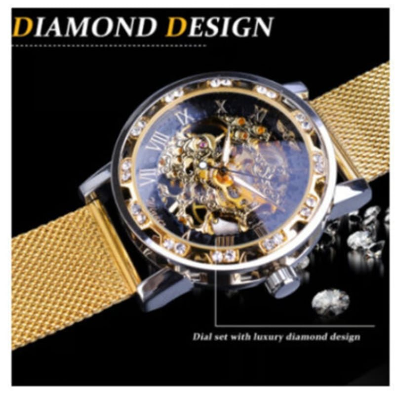 T-WINNER】 腕時計 スケルトン メンズ 手巻き 機械式 発光 ルミナス