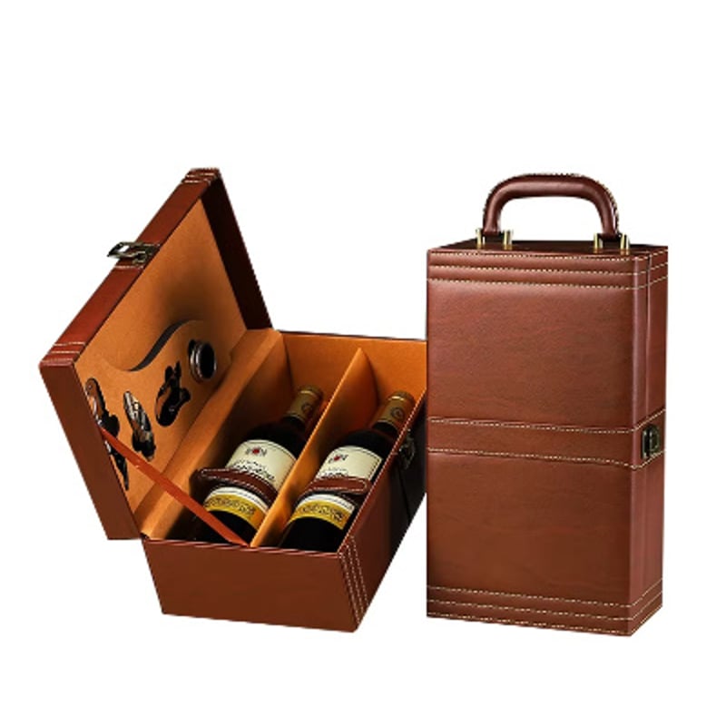 3色展開】 ワインボトルケース 2本収納 アウトドア 飲食店 BAR 旅行