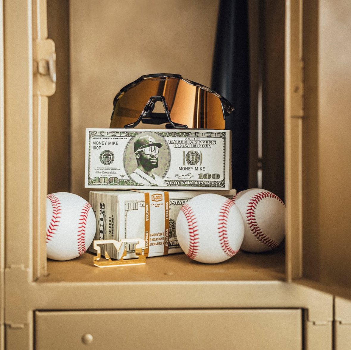 100% MONEY MIKE サングラス マイケルハリス2世 100% 100%(ワンハンドレッド) スポーツサングラス マイケル