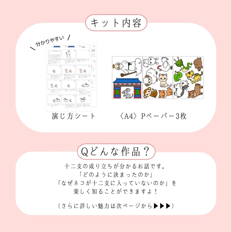 パネルシアター「十二支の由来」 | カラフルショップ〈パネルシアター