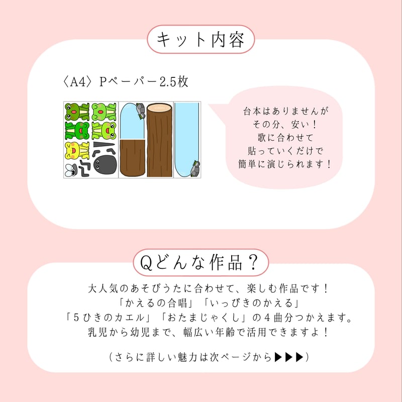 パネルシアター「かえる4曲セット」 | カラフルショップ