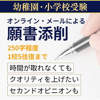 (願書添削) 250字程度までの願書 ※暁星小学校テーマ作文対応　1校5往復まで