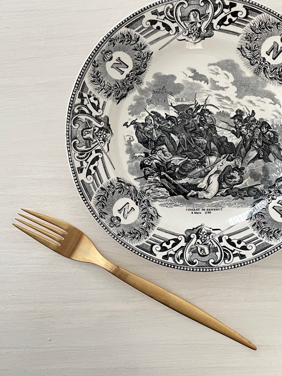 BOCH FRERES KERAMIS ナポレオンプレート【C】 ベルギーアンティーク