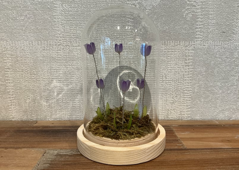 Dome Nancyチューリップタイプのガラスシェード電気スタンド Dome