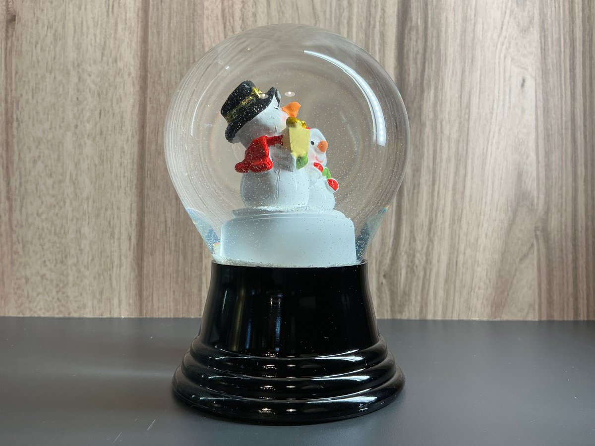 VIENNA SNOW GLOBE 1642 雪だるまたち 80㎜ Snowman coupl