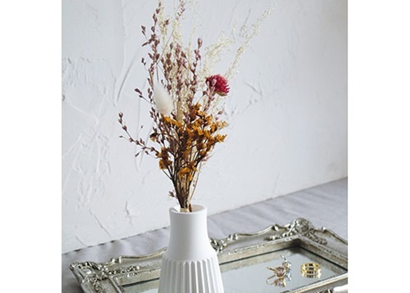 ドライフラワーアレンジメント 約117cmミラーフラワーベースセット ドライフラワーアレンジメント 約117cmミラーフラワーベースセット