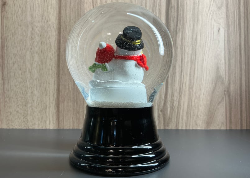 VIENNA SNOW GLOBE 1642 雪だるまたち 80㎜ Snowman coupl