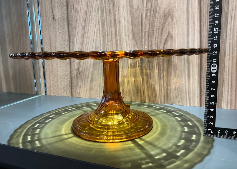 アンバーガラスコンポート ケーキ皿 | Bonne Volonte