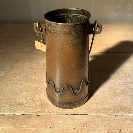 銅製 バケツ ポット フラワーポット 槌目打ち出し フランス アンティーク 銅製 バケツ ポット フラワーポット 槌目打ち出し フランス