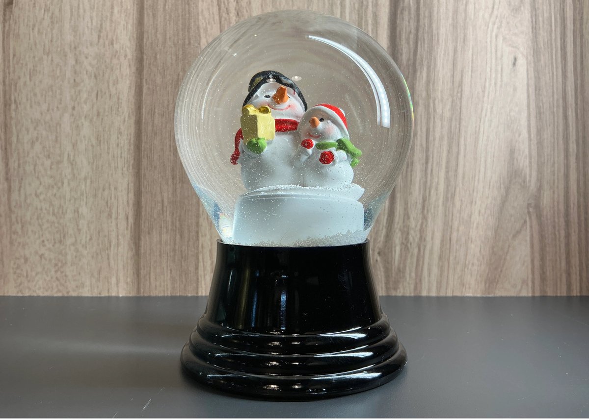VIENNA SNOW GLOBE 1642 雪だるまたち 80㎜ Snowman coupl