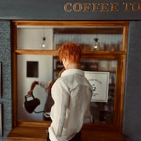 1/6スケール COFFE TO GO　カフェキオスク　ドール 撮影用背景ボード セット　ドールハウス　Ships Within Japan Only