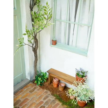 1/6スケール レンガ色の屋根の小屋　ドール 撮影用背景ボード セット　ドールハウス　Ships Within Japan Only