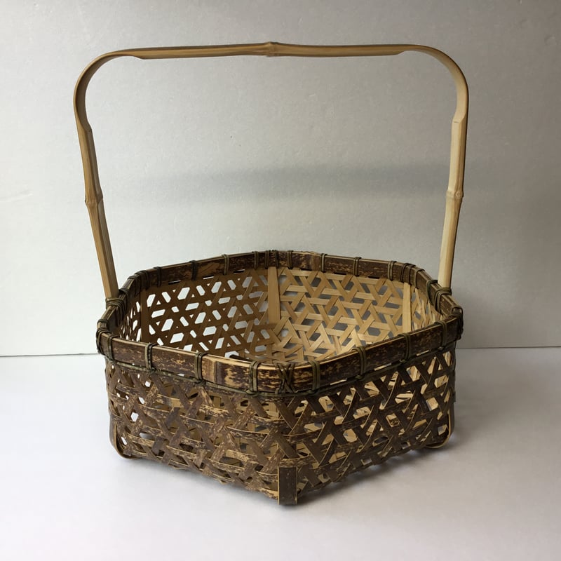 【極美品】手作り鮎籠小　箱無し 若鮎クラフト