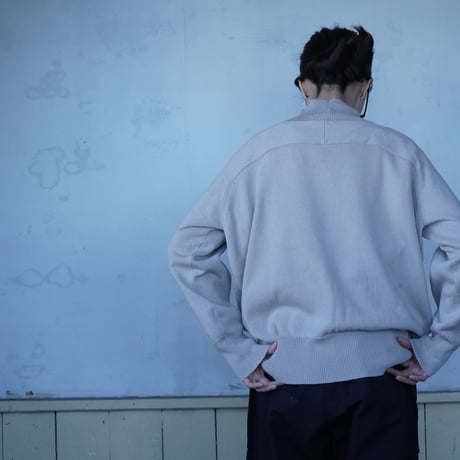 Cotton Cord High-Neck Pullover / homspun