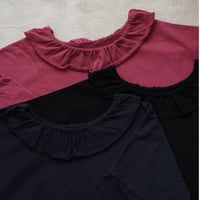 30/1 天竺フリルカラー半袖Tシャツ / homspun