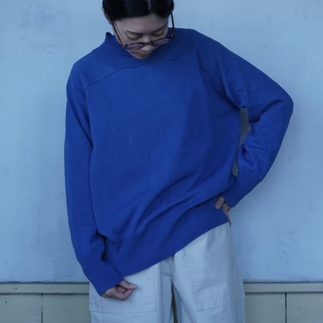 Cotton Cord High-Neck Pullover / homspun