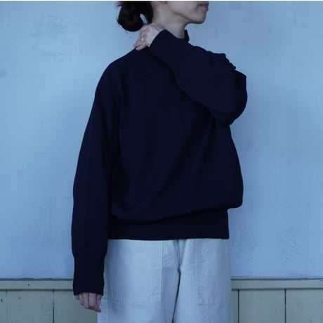 Cotton Cord High-Neck Pullover / homspun