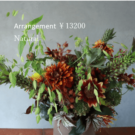 arrangement size M ￥13200(12000)（配送）