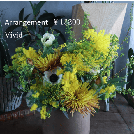 arrangement size M ￥13300(12000)（店頭受け取り）※袋代込