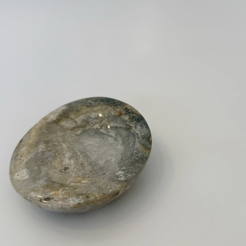 オーシャンジャスパー 天然石トレイ ミニ皿 お皿 プレート スフィア台