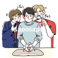 洗面台１つだけだと朝がラッシュになるオリジナルイラスト