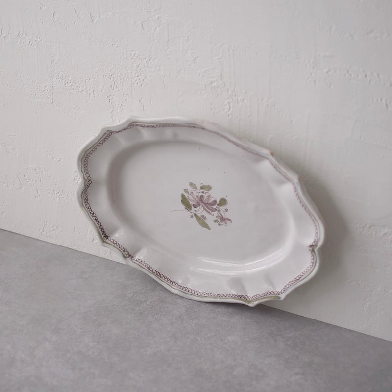South of France / oval plate 花リム 40cm | komado