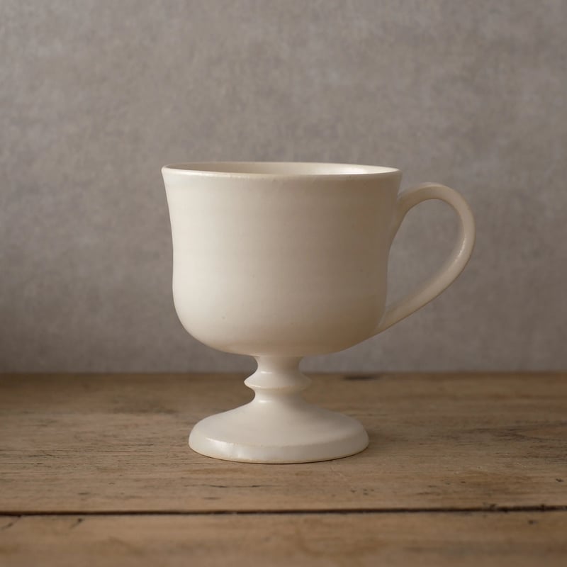 yoshida pottery「玉脚コーヒーカップ（アンティークホワイト)」 | komado