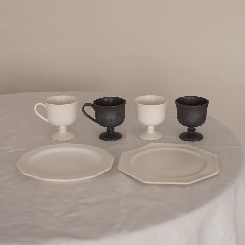 yoshida pottery「玉脚コーヒーカップ（アンティークホワイト)」 | komado