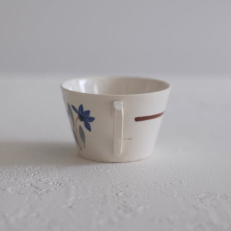 Digoin & Sarreguemines / flower cup C,D