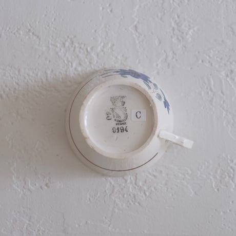 Digoin & Sarreguemines / flower cup C,D