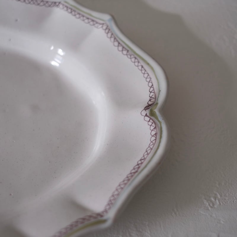 South of France / oval plate 花リム 40cm | komado