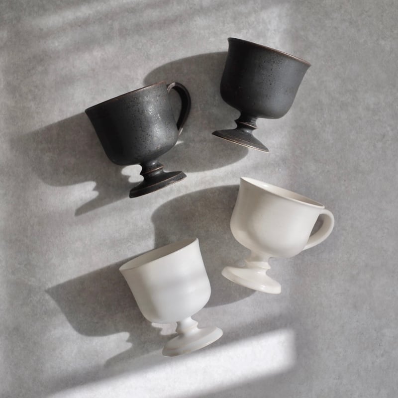 yoshida pottery「玉脚コーヒーカップ（アンティークホワイト)」 | komado