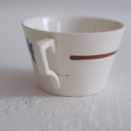 Digoin & Sarreguemines / flower cup C,D