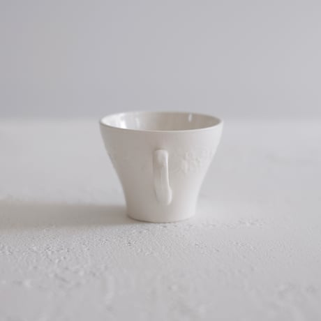 Digoin & Sarreguemines / white cup A,B
