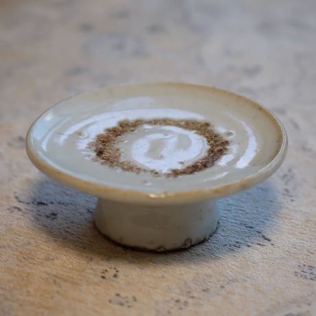 李朝全羅道 白磁高台皿