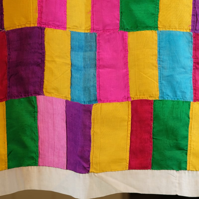 ポシャギ 韓国パッチワーク ヴィンテージ 1950s 紺 105 ×107