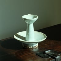 李朝 白磁灯明台